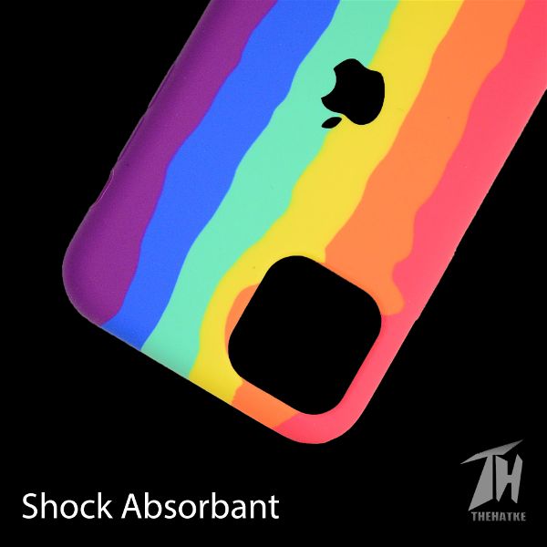 Rainbow Silicone Case for Apple iphone 11 pro - The Hatke