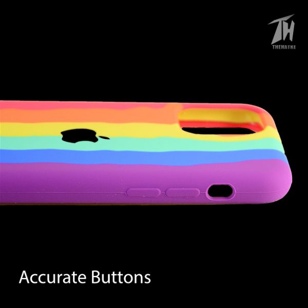 Rainbow Silicone Case for Apple iphone 11 pro max - The Hatke