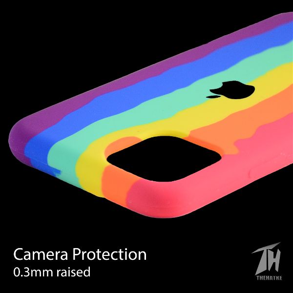 Rainbow Silicone Case for Apple iphone 12 pro max - The Hatke