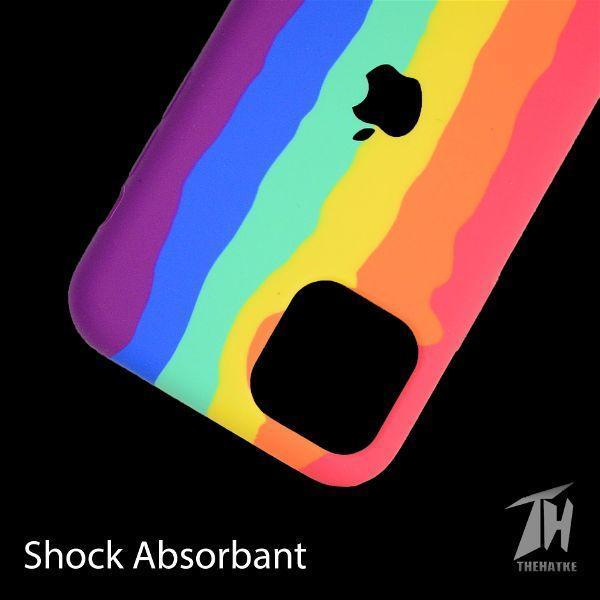 Rainbow Silicone Case for Apple iphone 13 mini - The Hatke