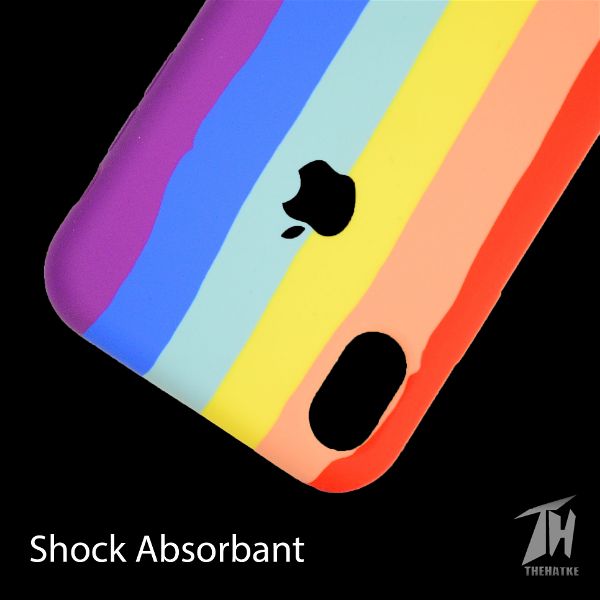 Rainbow Silicone Case for Apple iphone XR - The Hatke