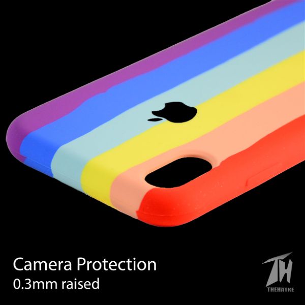 Rainbow Silicone Case for Apple iphone XR - The Hatke