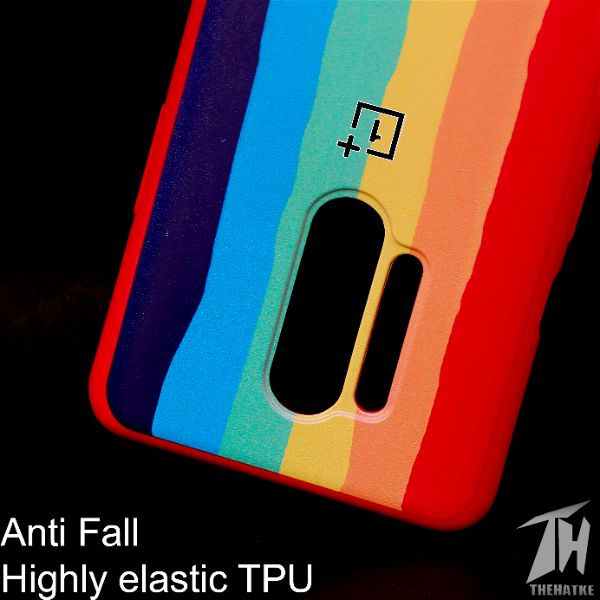 Rainbow Silicone Case for Oneplus 8 Pro - The Hatke