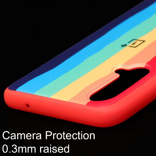 Rainbow Silicone Case for Oneplus Nord CE - The Hatke