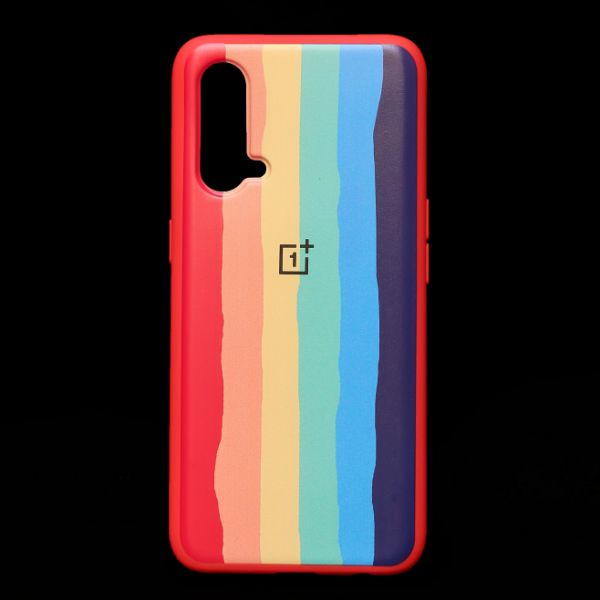 Rainbow Silicone Case for Oneplus Nord CE - The Hatke