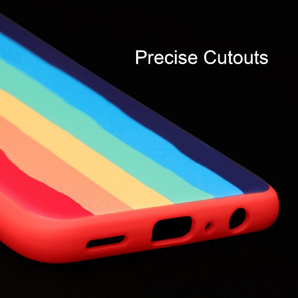 Rainbow Silicone Case for Oneplus Nord CE - The Hatke