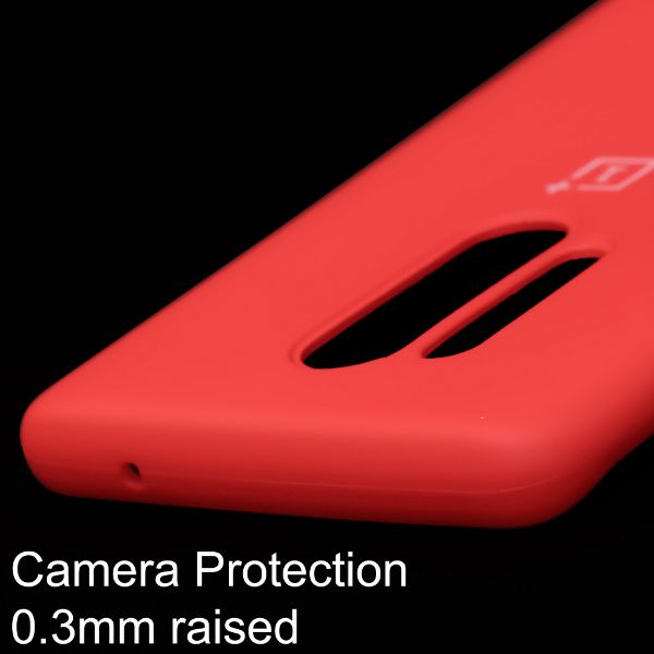 Red Original Silicone case for Oneplus 8 Pro - The Hatke