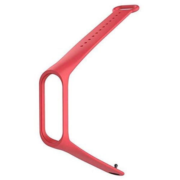 Red Plain Silicone Strap For M5 Band - The Hatke