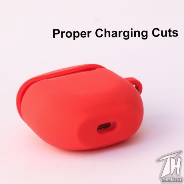 Red Silicone buds case for Oneplus Buds - The Hatke