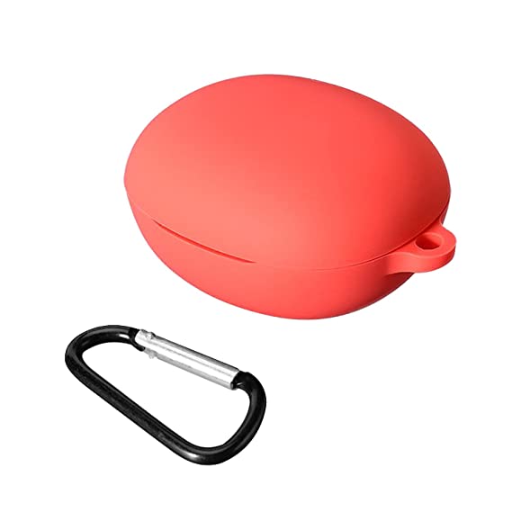 Red Silicone buds case for Realme Q - The Hatke