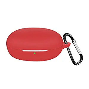 Red Silicone buds case for Realme Q2 - The Hatke