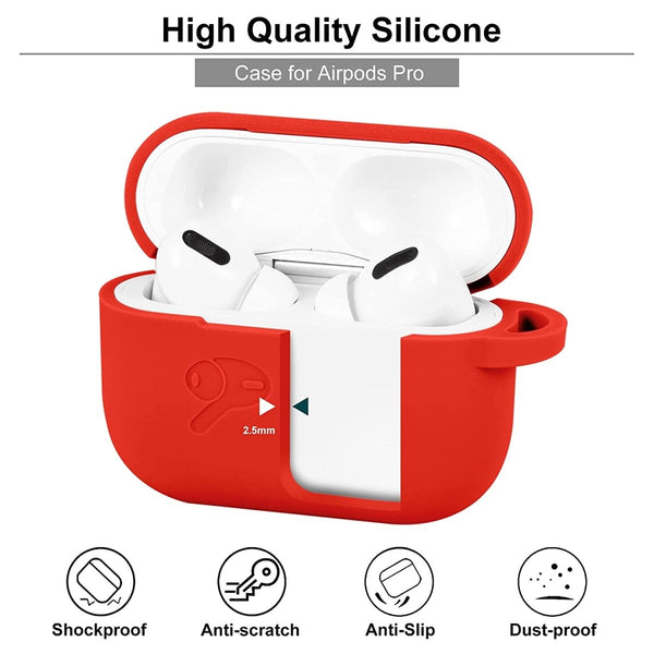 Red Silicone Case For Apple Airpods 3 - The Hatke