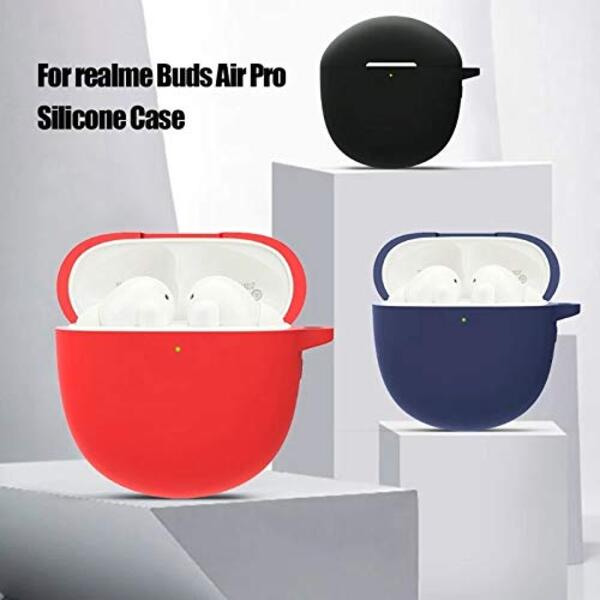 Red Silicone case for Realme Buds Air Pro - The Hatke