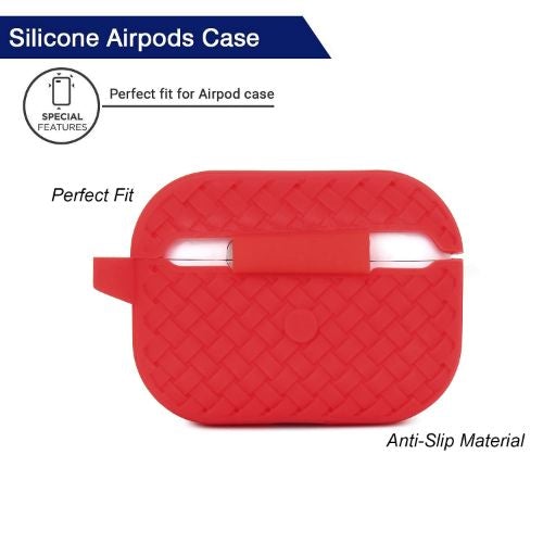 Red Stylish Silicone Case For Apple Airpods 3 - The Hatke