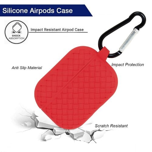 Red Stylish Silicone Case For Apple Airpods 3 - The Hatke