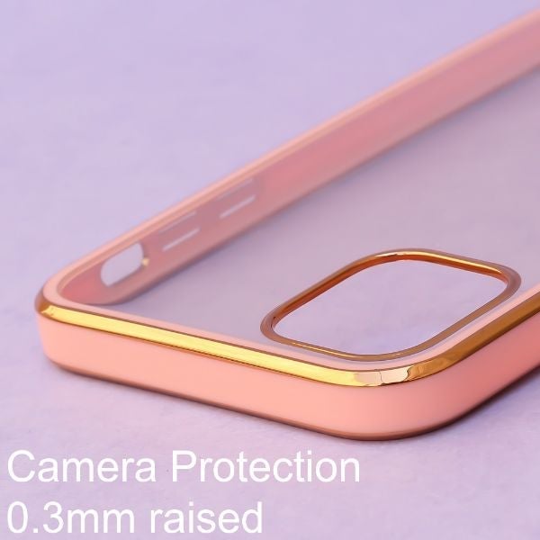 Rose Gold Electroplated Transparent Case for Apple iphone 13 Pro - The Hatke