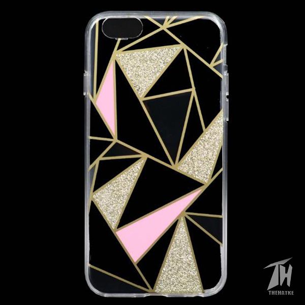 Golden Stripes Transparent Silicon case for Apple Iphone 7