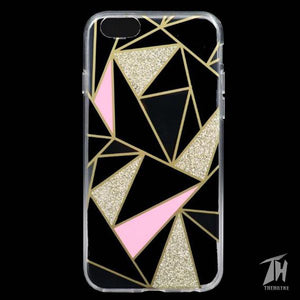 Golden Stripes Transparent Silicon case for Apple Iphone SE 2