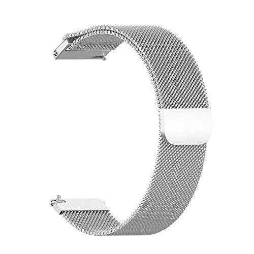 Silver Chain Strap For Smart Watch 20mm - The Hatke