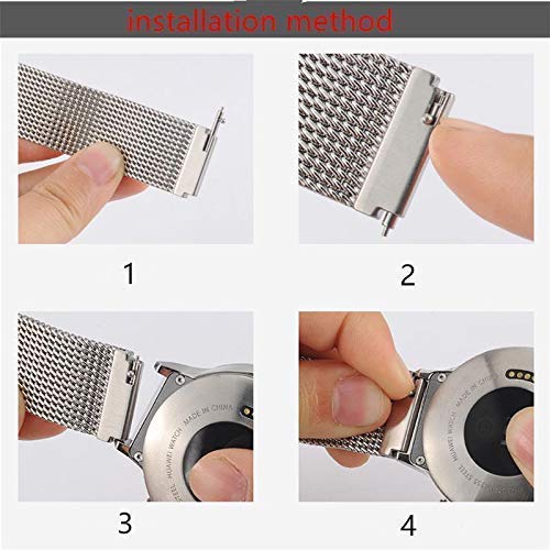 Silver Chain Strap For Smart Watch (22mm) - The Hatke
