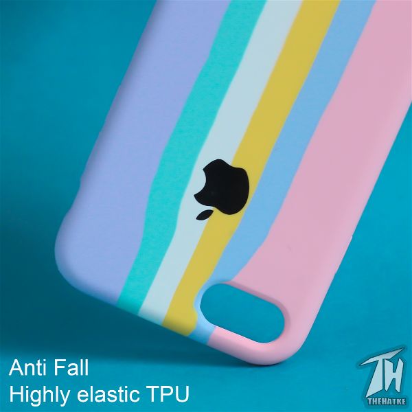 Spectrum Silicone Case for Apple Iphone 7 - The Hatke