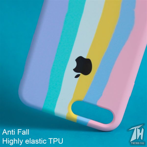 Spectrum Silicone Case for Apple iphone 7 plus - The Hatke