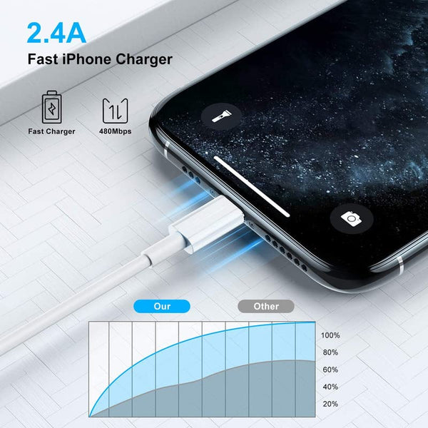 TheHatke USB C Fast Charging Lightning Cable For Apple Iphone, Ipad And Ipod - WHITE - The Hatke