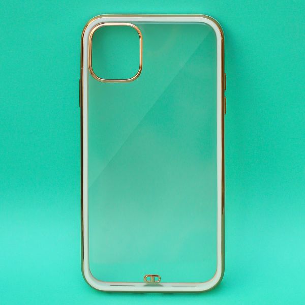 White Electroplated Transparent Case for Apple iphone 12 Mini - The Hatke