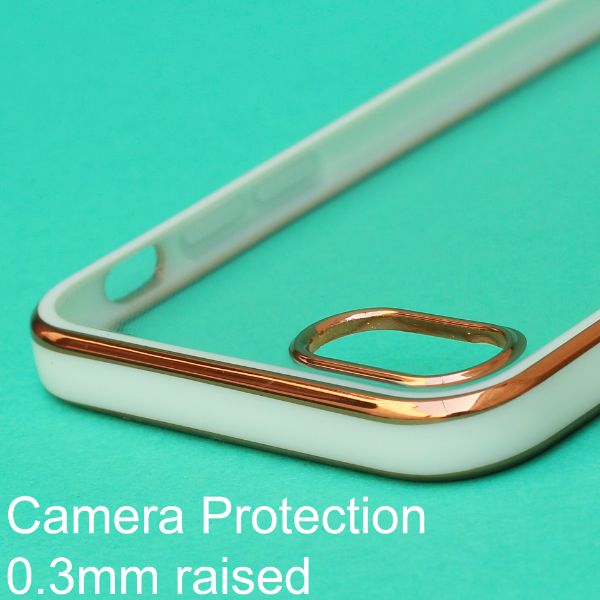 White Electroplated Transparent Case for Apple iphone 7 - The Hatke