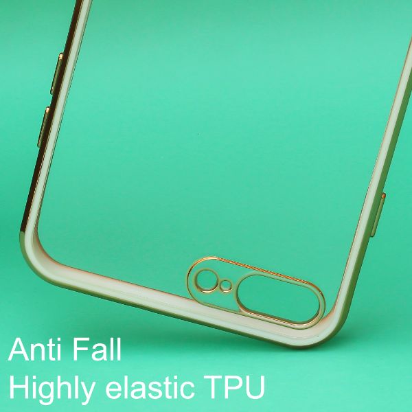 White Electroplated Transparent Case for Apple iphone 7 Plus - The Hatke
