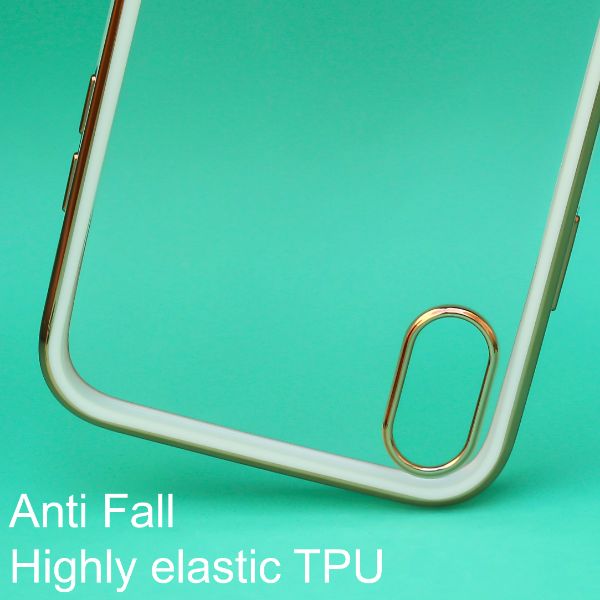 White Electroplated Transparent Case for Apple iphone Xs max - The Hatke
