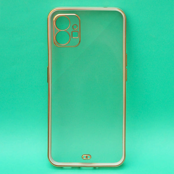 White Electroplated Transparent Case for Nothing Phone 1 - The Hatke