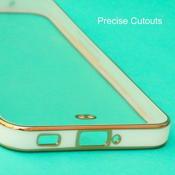 White Electroplated Transparent Case for Nothing Phone 1 - The Hatke