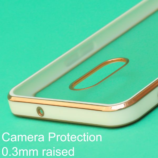 White Electroplated Transparent Case for Oneplus 7 - The Hatke