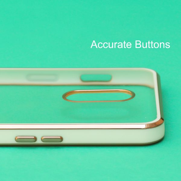 White Electroplated Transparent Case for Oneplus 7 - The Hatke