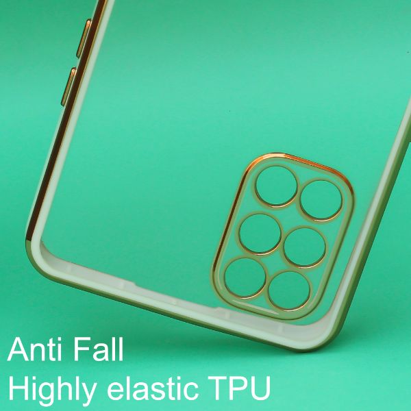 White Electroplated Transparent Case for Oneplus 8T - The Hatke