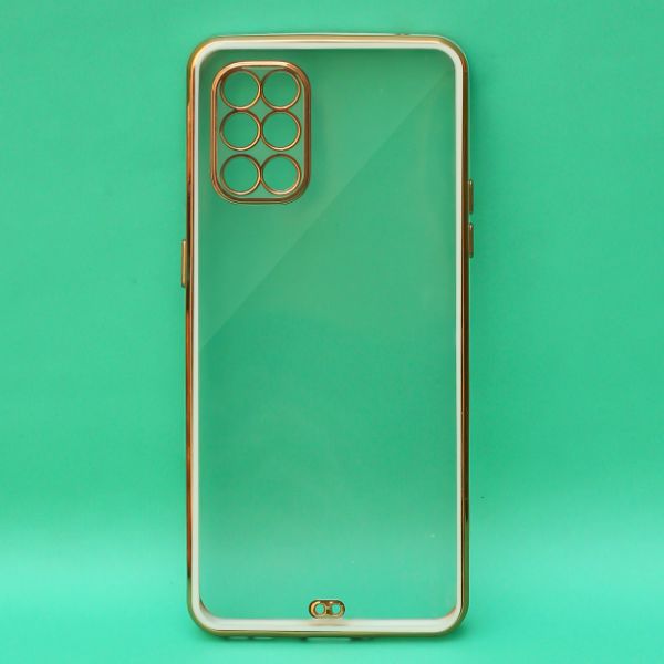 White Electroplated Transparent Case for Oneplus 8T - The Hatke
