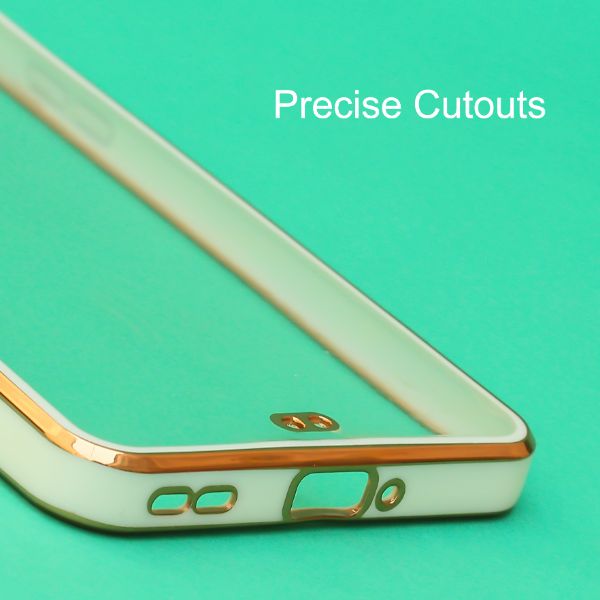 White Electroplated Transparent Case for Oneplus 8T - The Hatke