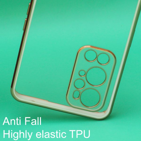 White Electroplated Transparent Case for Oneplus 9 Pro - The Hatke