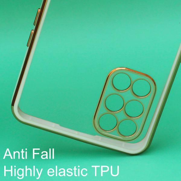 White Electroplated Transparent Case for Oneplus 9r - The Hatke