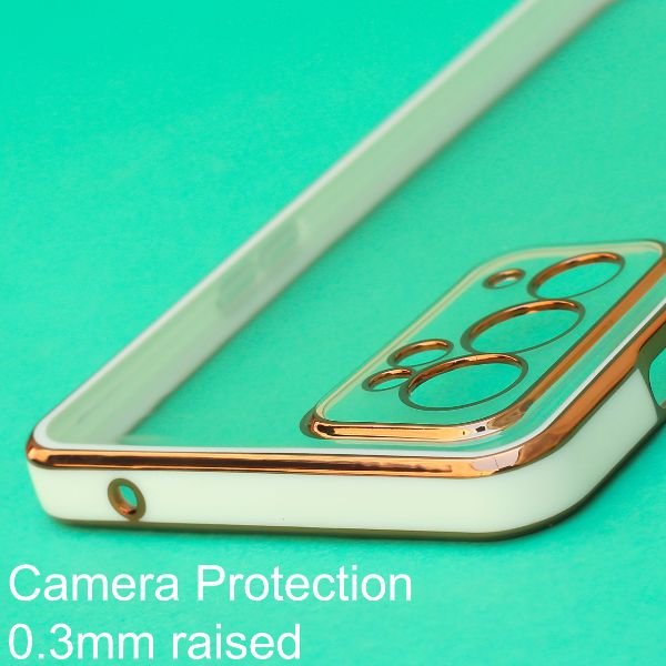 White Electroplated Transparent Case for Oneplus 9RT - The Hatke
