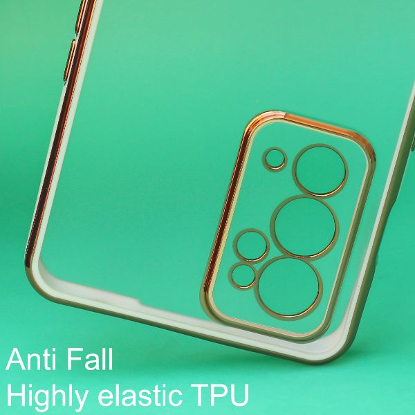 White Electroplated Transparent Case for Oneplus 9RT - The Hatke