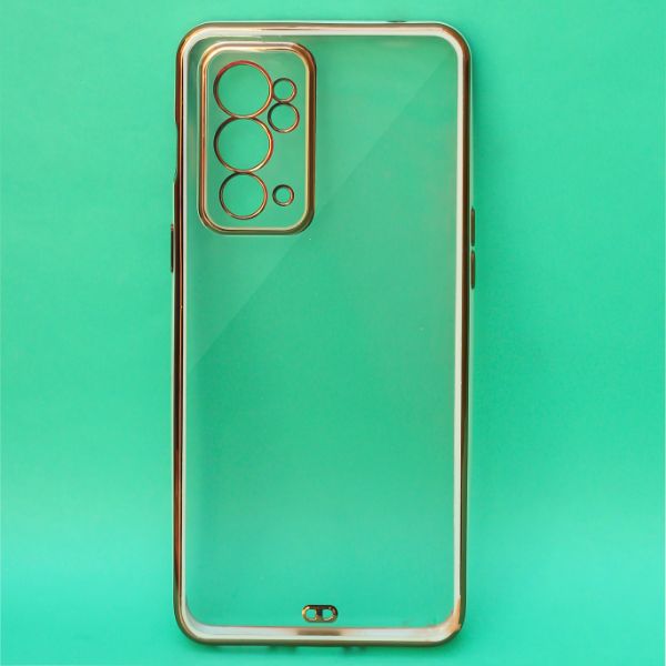 White Electroplated Transparent Case for Oneplus 9RT - The Hatke