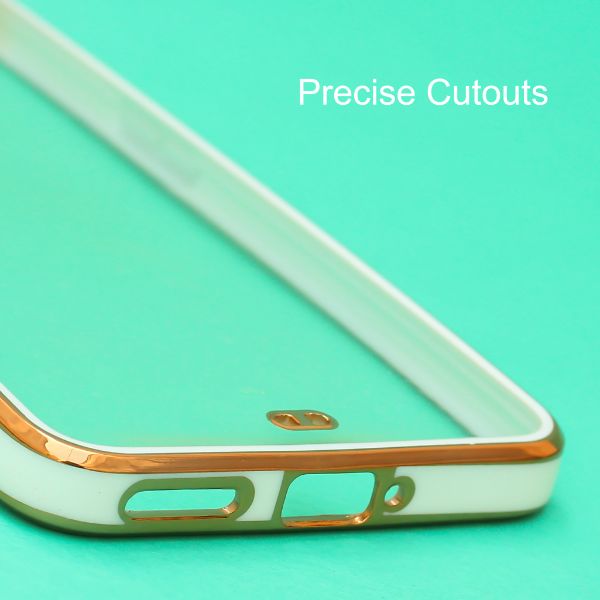 White Electroplated Transparent Case for Oneplus Nord 2 - The Hatke