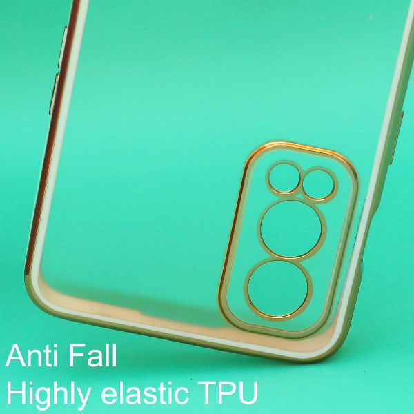 White Electroplated Transparent Case for Oneplus Nord 2 - The Hatke