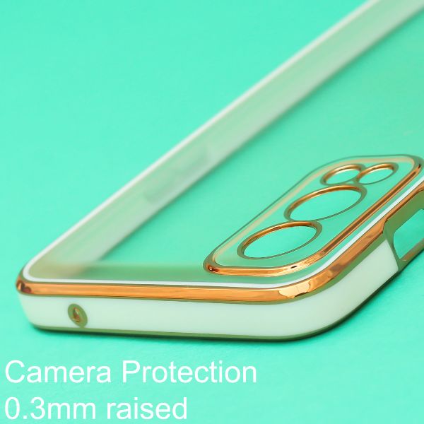 White Electroplated Transparent Case for Oneplus Nord 2 - The Hatke