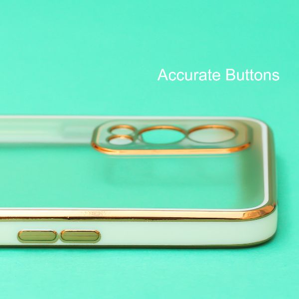 White Electroplated Transparent Case for Oneplus Nord 2 - The Hatke