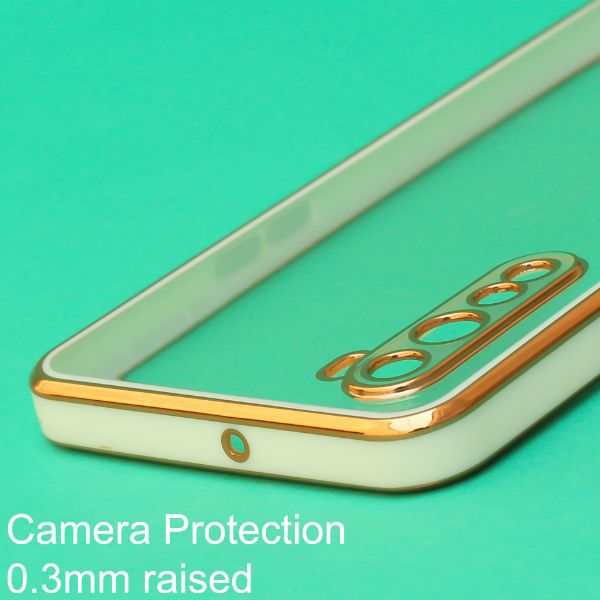 White Electroplated Transparent Case for Oneplus Nord - The Hatke