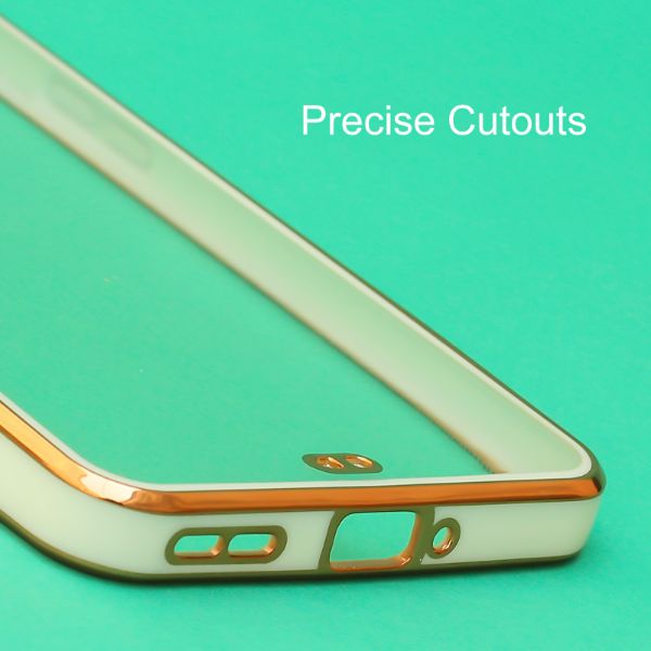 White Electroplated Transparent Case for Oneplus Nord - The Hatke