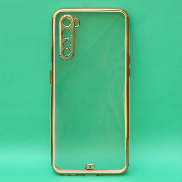White Electroplated Transparent Case for Oneplus Nord - The Hatke